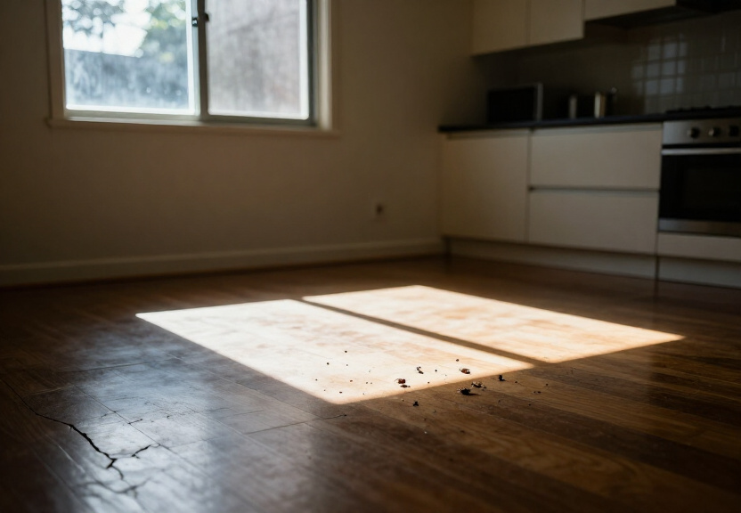 Termite damage in a Wakeley home before treatment